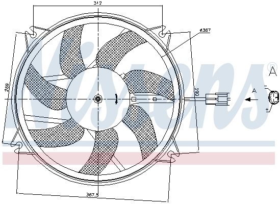 Ventilador de refrigeración del motor Nissens 85886