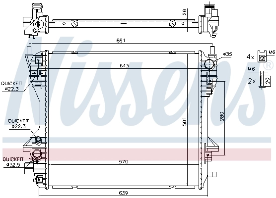 66709 Nissens Refrigeración del motor
