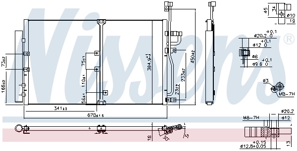 94977 Nissens Radiador de aire acondicionado