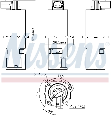98163 Nissens Válvula EGR
