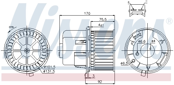 Ventilador interior Nissens 87061