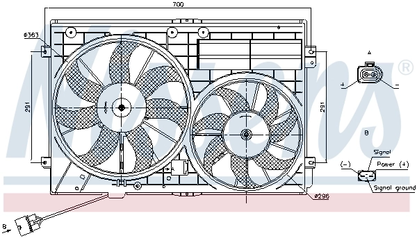 Ventilador de radiador 85643 Nissens