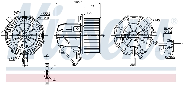 Ventilador interior Nissens 87075
