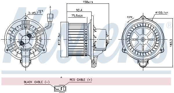 Ventilador habitáculo 87820 Nissens