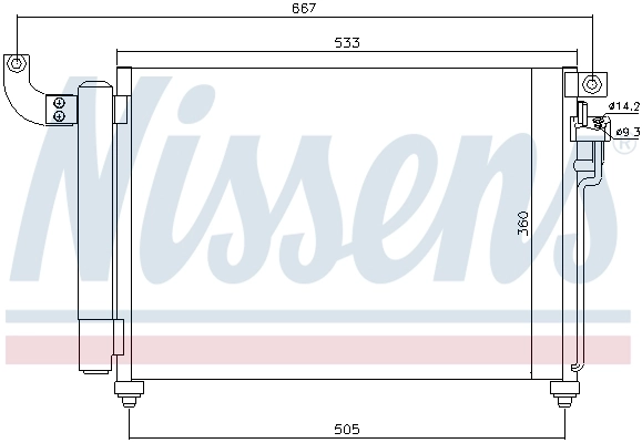 940003 Nissens Radiador de aire acondicionado