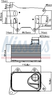 Radiador de aceite debajo del filtro Nissens 90914