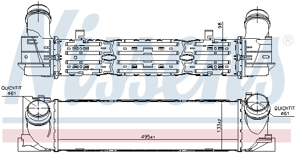 Intercooler 96450 Nissens