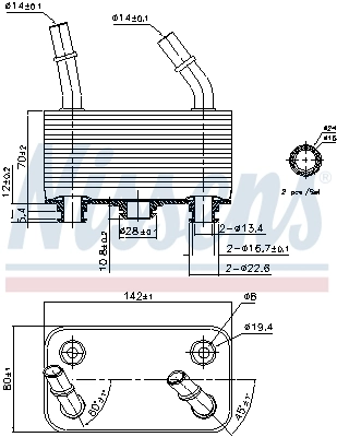 Radiador de refrigeración de la transmisión Nissens 90787