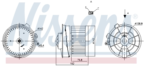 Ventilador habitáculo 87721 Nissens