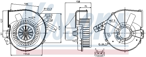 Ventilador interior Nissens 87028