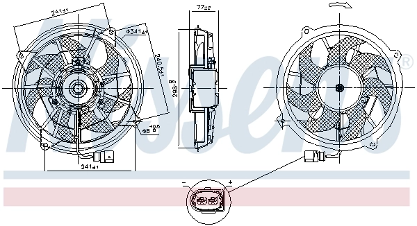 Ventilador de refrigeración del motor Nissens 85909