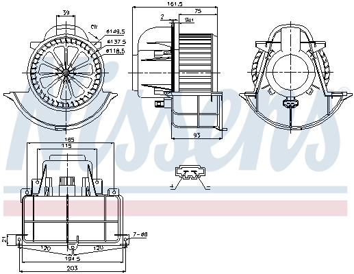 Ventilador interior Nissens 87139