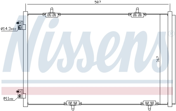940333 Nissens Radiador de aire acondicionado