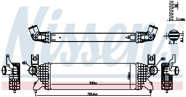 961507 Nissens Radiador de intercooler