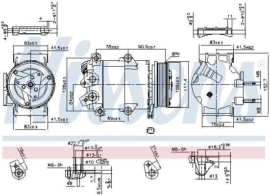 Compresor de ac Nissens 890321