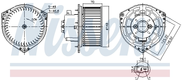 Motor eléctrico, ventilador habitáculo Chevrolet Aveo 2 T250, T255