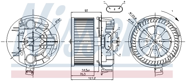 Ventilador interior Nissens 87043