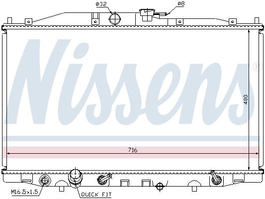 Radiador de água Nissens 68112
