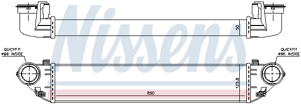 Enfriador de aire de admisión Nissens 96714