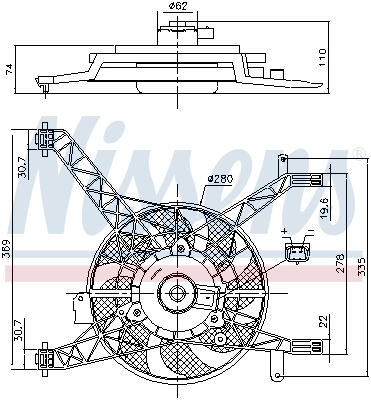 Ventilador de refrigeración del motor Nissens 85751