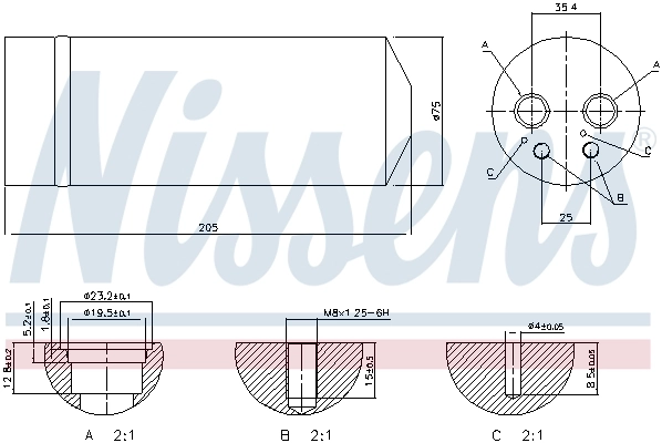 Filtro deshidratante Nissens 95314