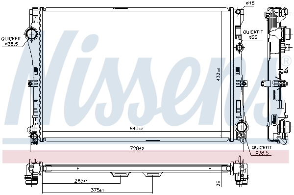 Radiador 627033 Nissens