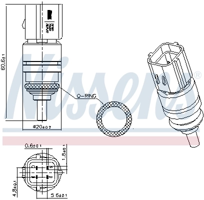 Sensor de temperatura del motor Nissens 207051