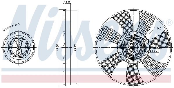 Embrague viscoso de ventilador 86221 Nissens