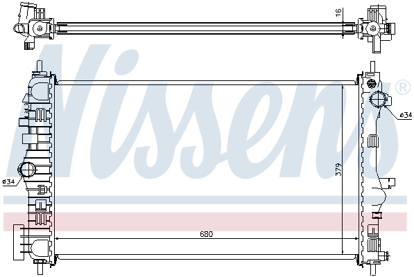 Radiador 630712 Nissens