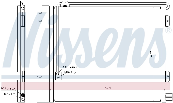 Condensador aire acondicionado 940179 Nissens