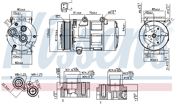 Compresor de ac Nissens 89326