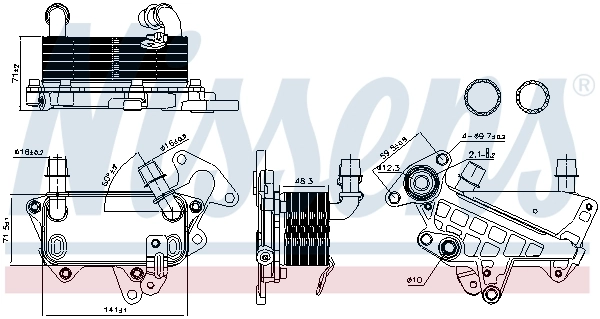 Radiador de refrigeración de la transmisión Nissens 90732
