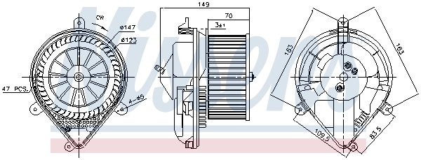 Ventilador interior Nissens 87175