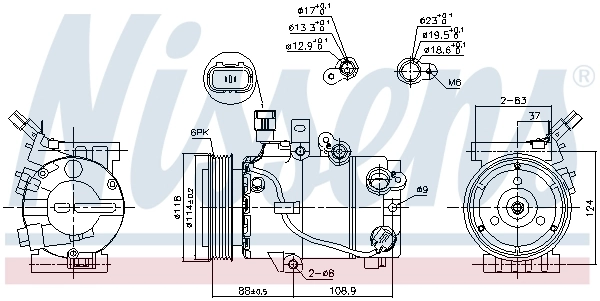 Compresor de ac Nissens 890243