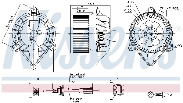 Ventilador interior Nissens 87183