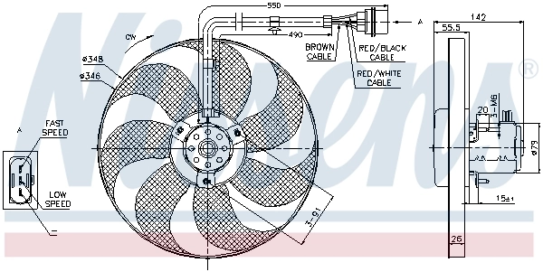 Ventilador de refrigeración del motor Nissens 85683