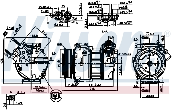 Compresor de ac Nissens 890123