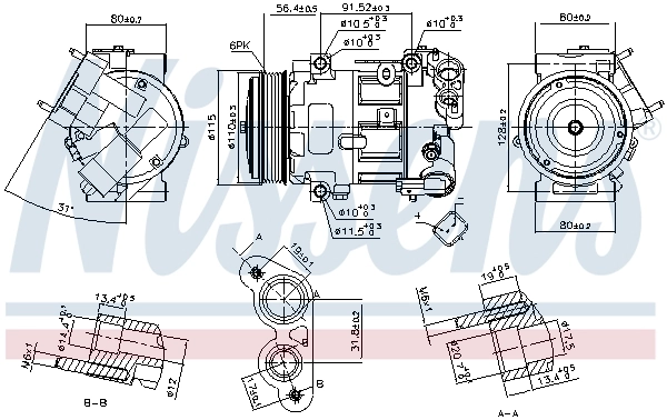 Compresor de ac Nissens 890324