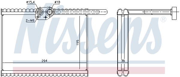 Evaporador de aire acondicionado 92324 Nissens