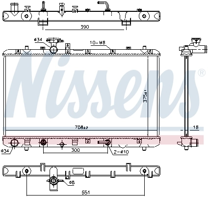 Radiador 64255 Nissens