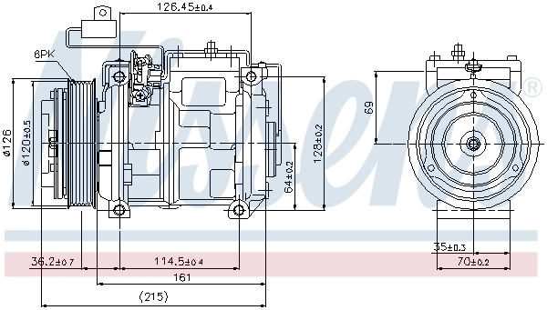 Compresor de aire acondicionado 89132 Nissens