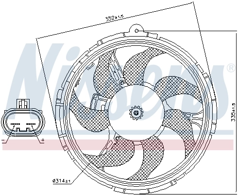 Ventilador de refrigeración del motor Nissens 85040