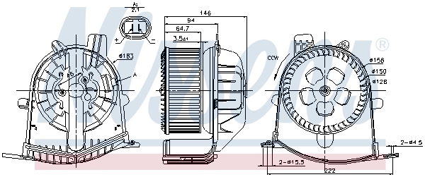 Ventilador habitáculo 87038 Nissens
