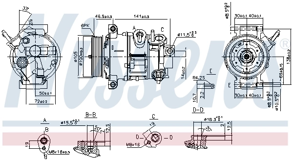 890030 Nissens Compresor climatizador