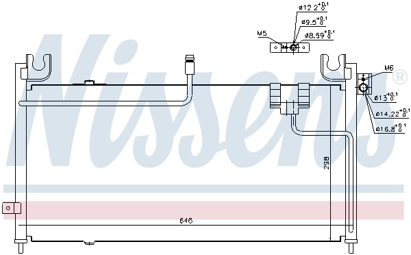 Condensador aire acondicionado 94354 Nissens