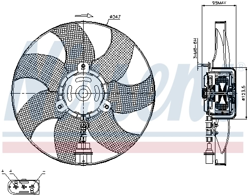 Ventilador de refrigeración del motor Nissens 85543