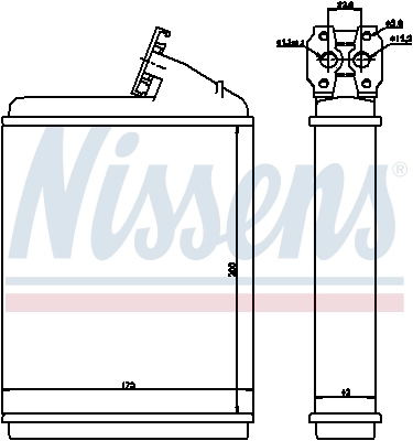 Radiador calefacción 71130 Nissens