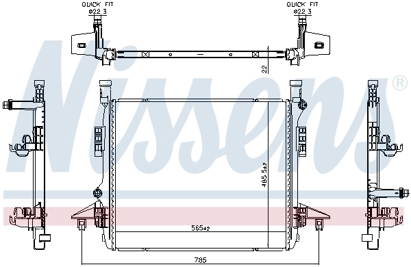 Radiador 606780 Nissens