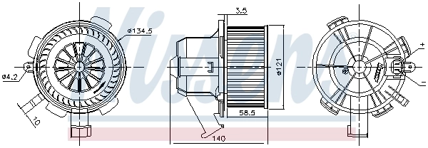 Ventilador interior Nissens 87503