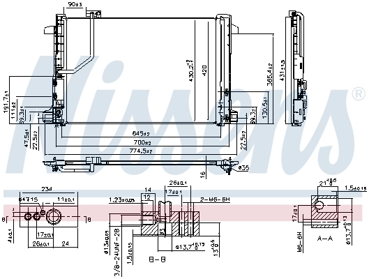 940035 Nissens Radiador de aire acondicionado